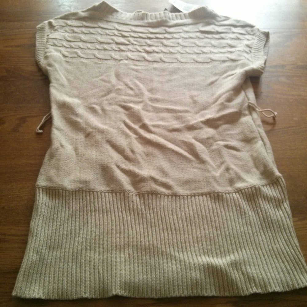 NWT Beige/Camel Short Sleeved Sweater Tunic